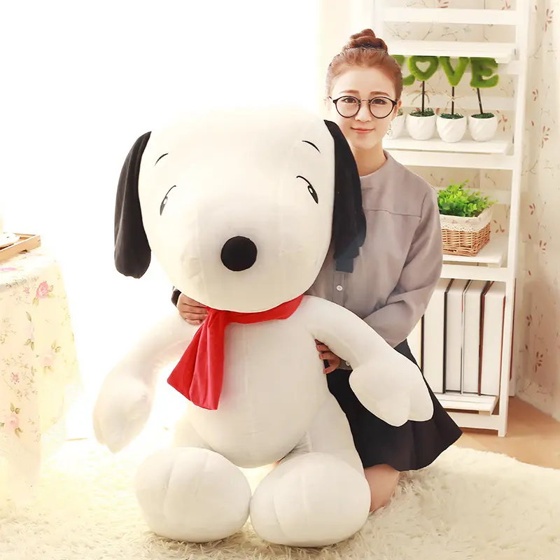 Snoopy Plush Toy Kawaii Big Size White Dog Soft Pillow Stuffed Doll Cartoon Animal Birthday Gifts For Girlfriends Kids Decorate