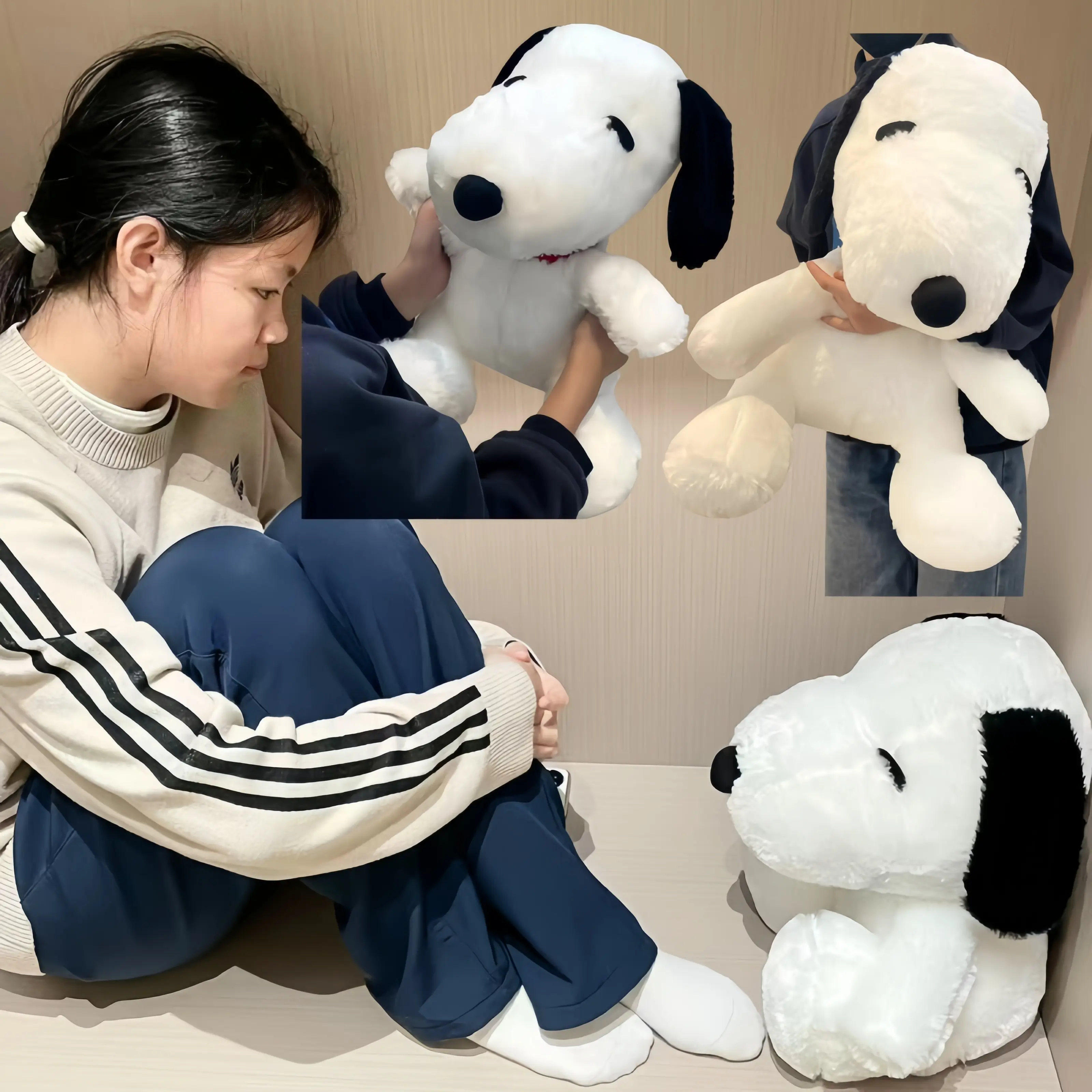 Kawaii Big Size Snoopy Plush Toy White Dog Soft Pillow Stuffed Doll Cartoon Animal Birthday Gifts For Girlfriends Kids Decorate