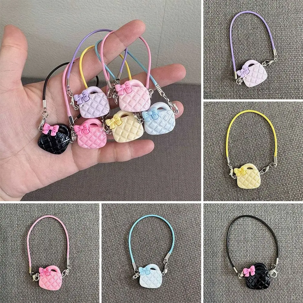 Plastic Mini Doll Dollhouse Resin Cup Crossbody Baby Bow Bag Decorated Fashion Doll Accessories for 10/15cm Plush Toy