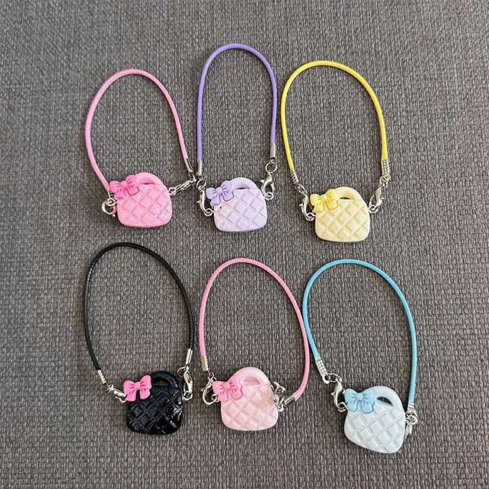 Plastic Mini Doll Dollhouse Resin Cup Crossbody Baby Bow Bag Decorated Fashion Doll Accessories for 10/15cm Plush Toy