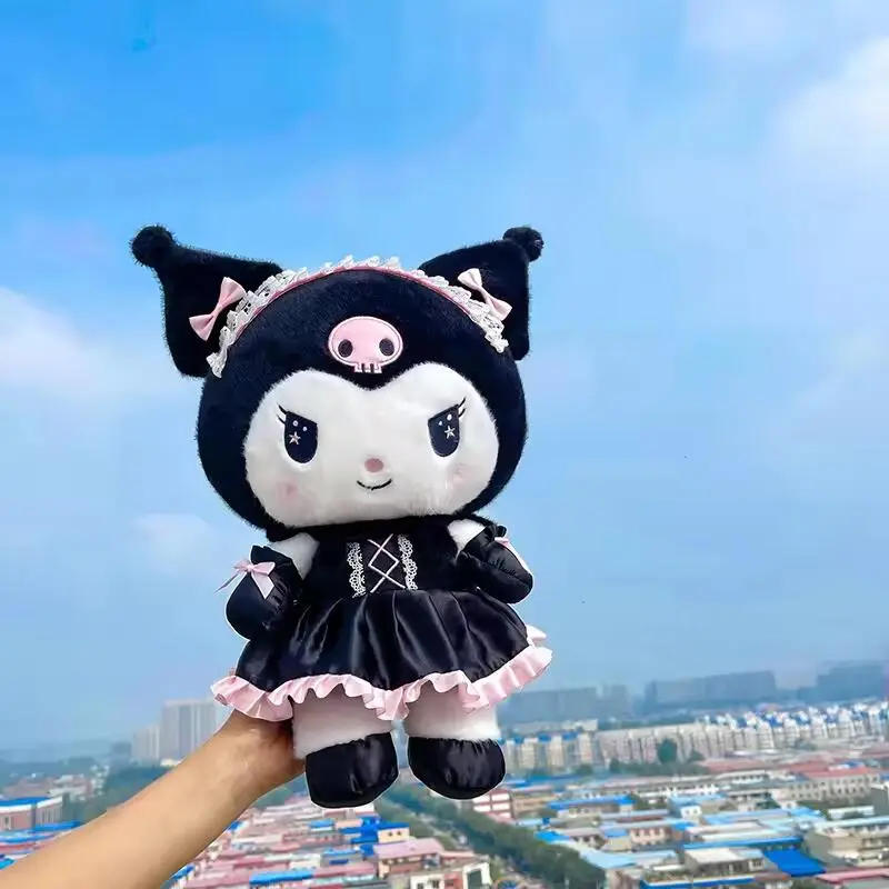 Cartoon Sanrio Kuromi Plush Doll Big Size Kawaii Plushies Stuffed Toy Cute Uniform Little Devil Soft Sleeping Pillow Girls Gift