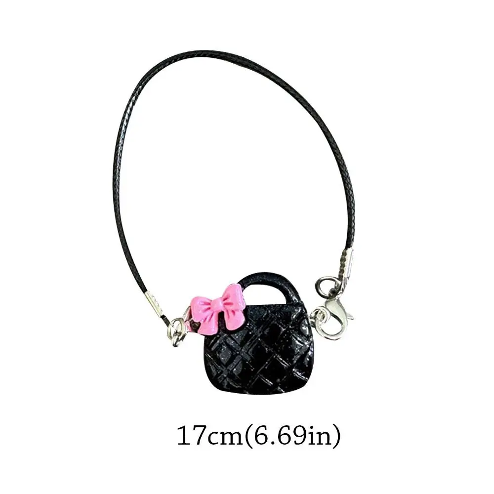 Plastic Mini Doll Dollhouse Resin Cup Crossbody Baby Bow Bag Decorated Fashion Doll Accessories for 10/15cm Plush Toy