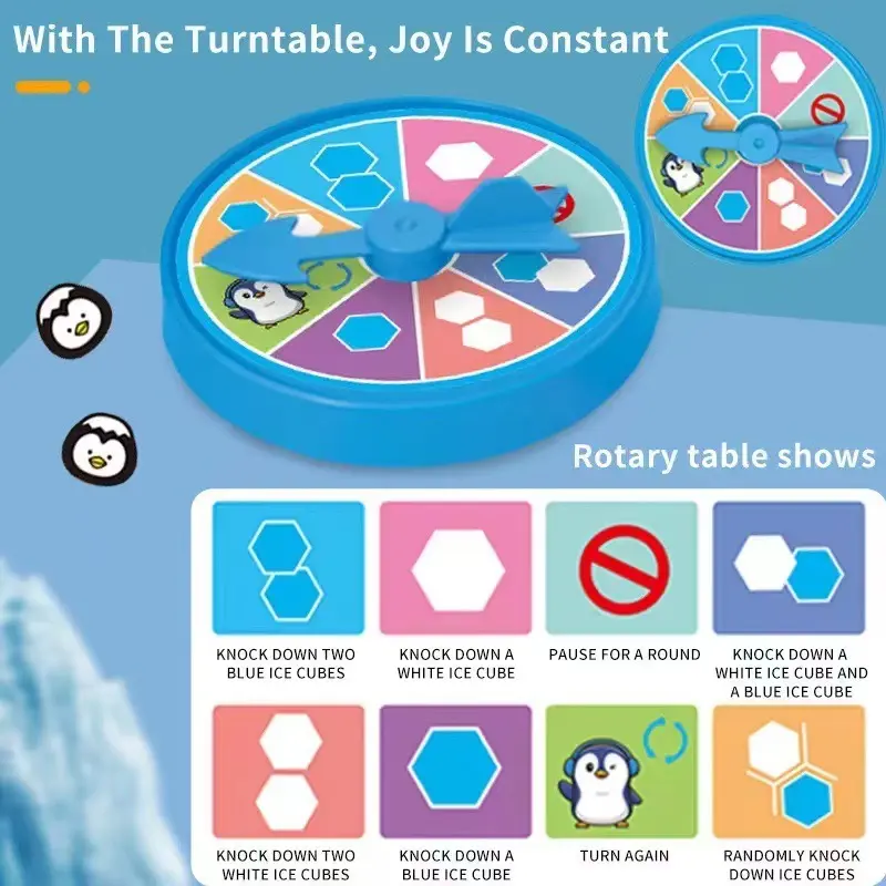 Kids Montessori Mini Save Penguin On Ice Balances Game Block Breaker Trap Puzzle Table Board Party Funny Game Toy