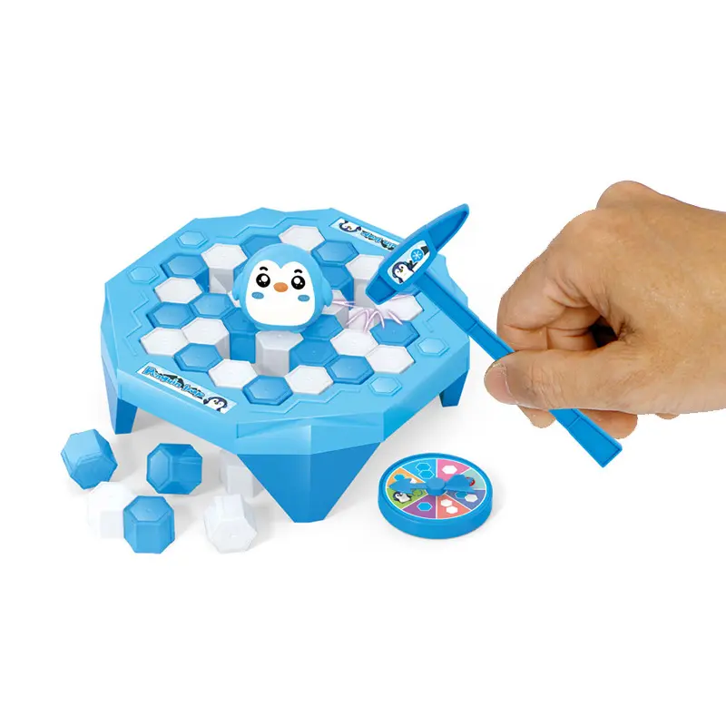 Kids Montessori Mini Save Penguin On Ice Balances Game Block Breaker Trap Puzzle Table Board Party Funny Game Toy