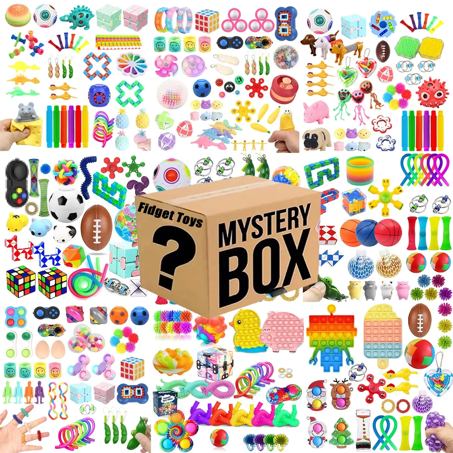 10-100pcs/set Random Fidget Toys Mys-tery Gifts Pack Surprise Bag Fidget Set Antistress Various Relief Toys for Kids Top Selling