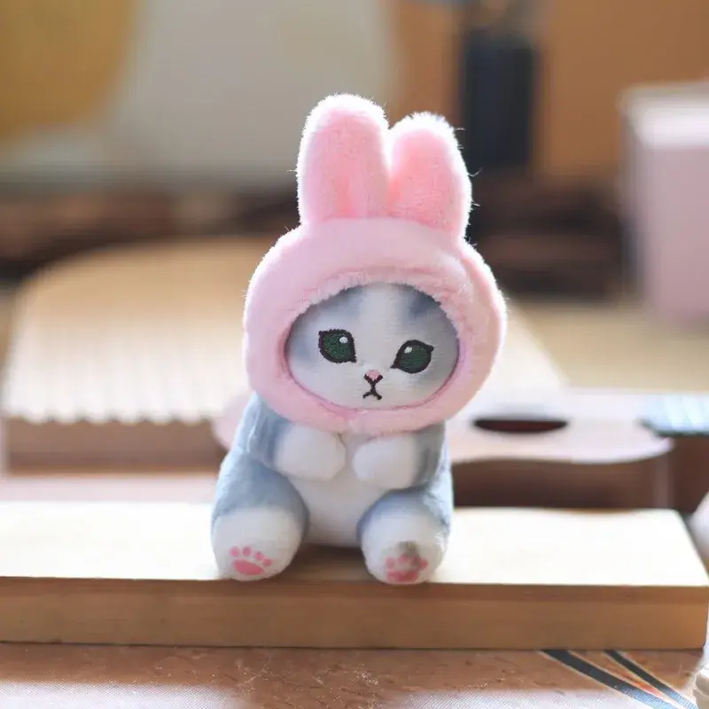 Cute Shark Cat Fried Shrimp Cat Plush Toy Pendant Keychain Beautiful Room Shark Cat Car Bag Decoration Doll Opening Holiday Gift
