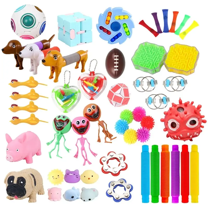 10-100pcs/set Random Fidget Toys Mys-tery Gifts Pack Surprise Bag Fidget Set Antistress Various Relief Toys for Kids Top Selling