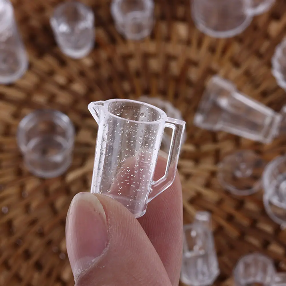 15Pcs/lot Doll Mini Tableware Miniature Cup Dish Bowl Set Dollhouse Miniature Toy Doll Food Kitchen living Room Accessories