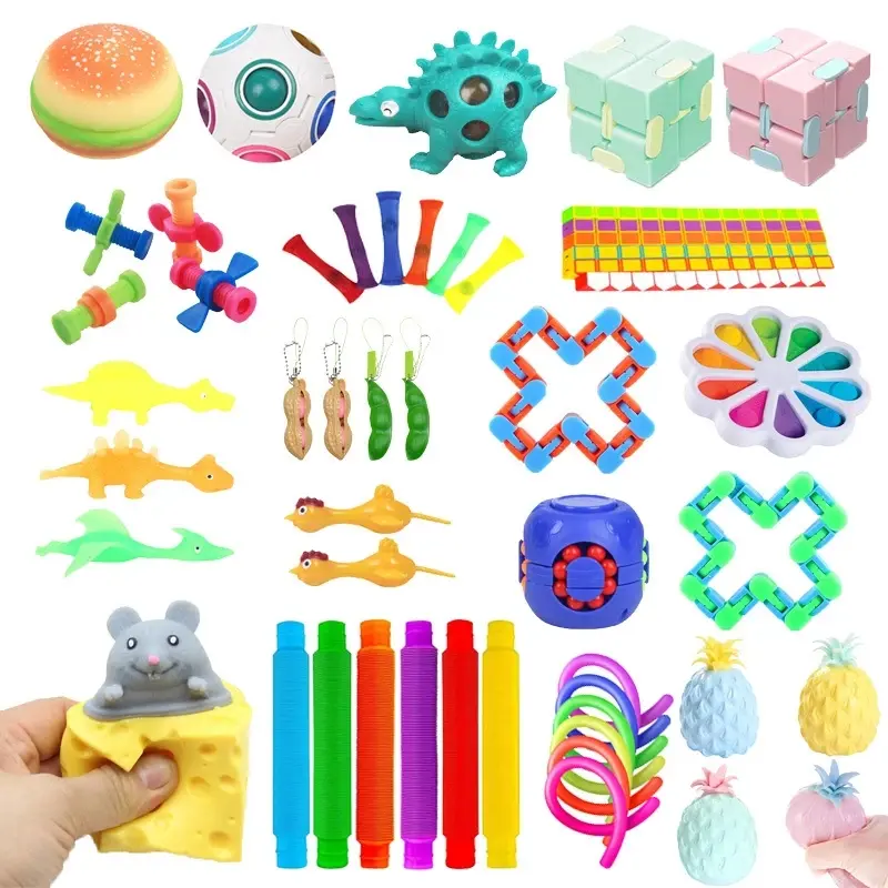 10-100pcs/set Random Fidget Toys Mys-tery Gifts Pack Surprise Bag Fidget Set Antistress Various Relief Toys for Kids Top Selling
