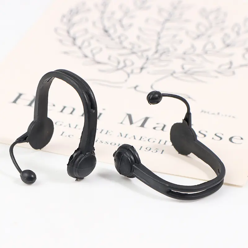 2Pcs 1:12 Dollhouse Miniature Earphone Headset Headphone Model Home Living Scene Decor Toy Doll House Accessories