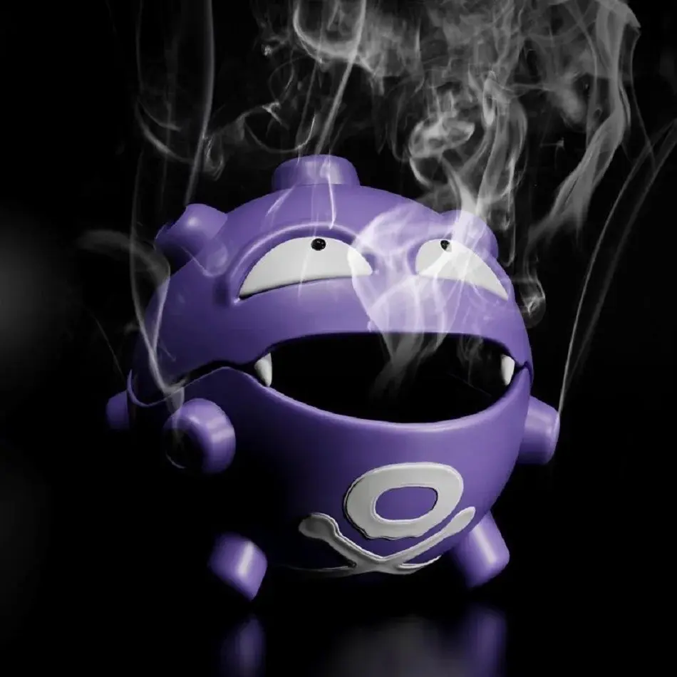 Cartoon Pokemon Weezing Mosquito Coil Tray Anime Indoor Incense Holders Bedroom Figures Desktop Car Decoration Storage Toys