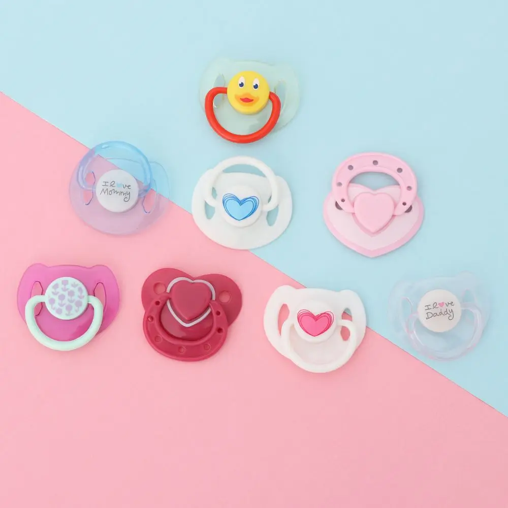 New Simulation Pacifiers for 20-22inch Baby Dolls Cute Lovely Magnet Pacifier ABS Plastic Dummy Nipples Kids Toy Accessories