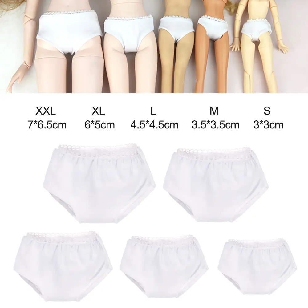 1PC Multi Size Doll's Briefs Underwear Suitable for 1/12 1/6 1/4 1/3 Doll DIY Dollhouse Clothes Accessories Toys Girl Gift