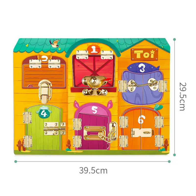 Children Learn To Unlock Busy Board Toys Montessori Unlock Game Self-Care Ability Training Preschool Children Educational Toys