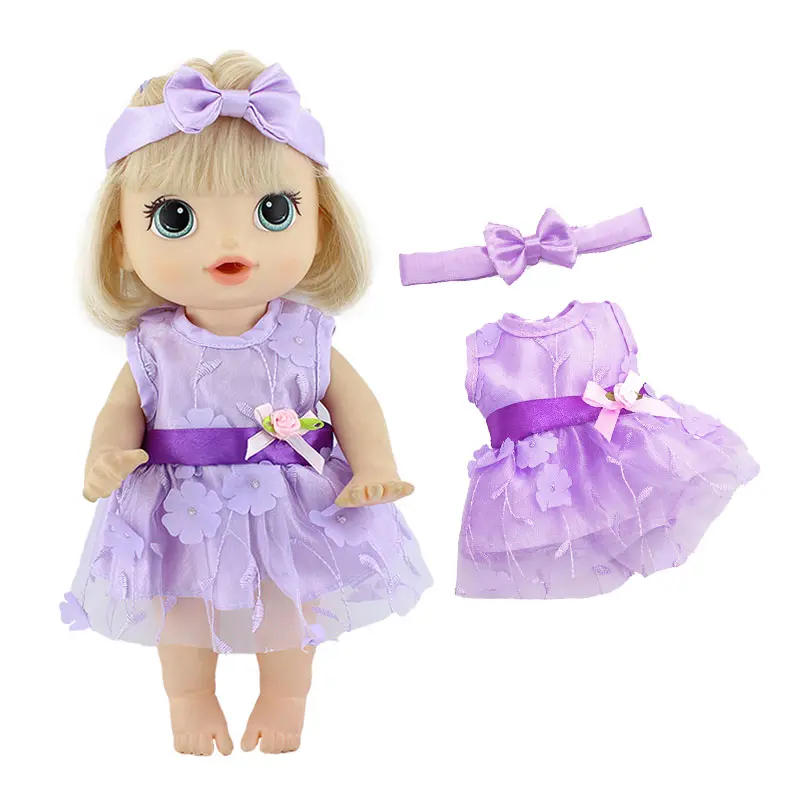 2023 New Dress Fit For 12Inch 30cm Baby Alive Doll  Girl Toys Doll Accessories
