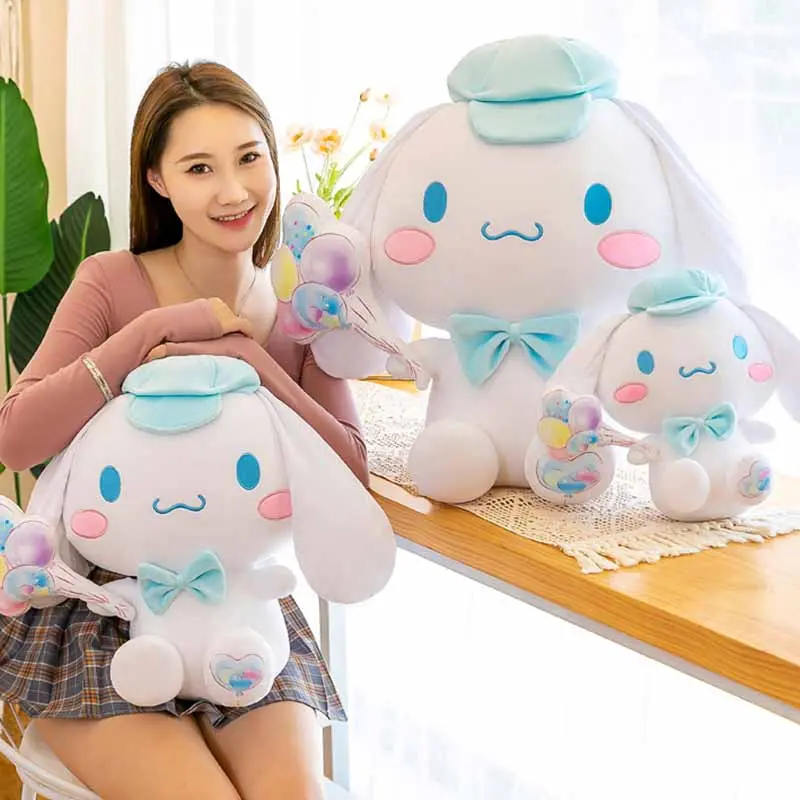 Sanrio Kawaii Balloon Cinnamoroll Cartoon Cute Stuffed Toys Plushier Soft Pillow Birthday Gift Plush Dolls Gift For Girlfriend