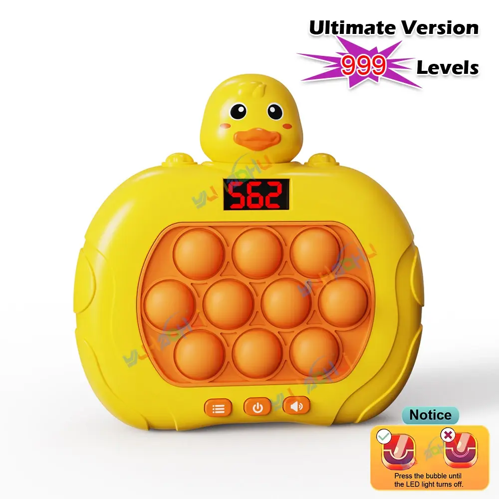 999 Level Electronic Pop Quick Push Game Console Toy with LED Display Screen Suitable for Adult Child Fidget Toys Christmas Gift