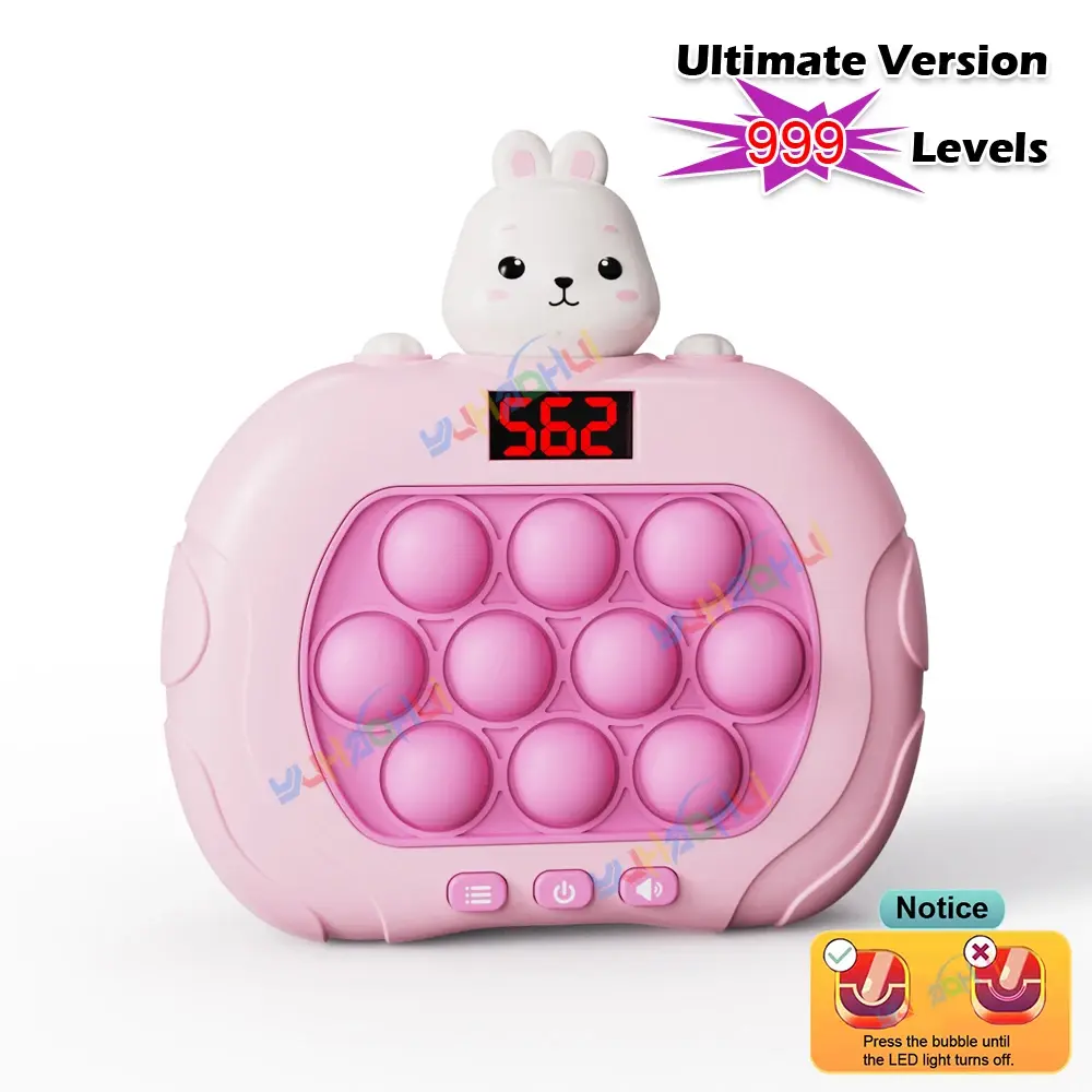 999 Level Electronic Pop Quick Push Game Console Toy with LED Display Screen Suitable for Adult Child Fidget Toys Christmas Gift