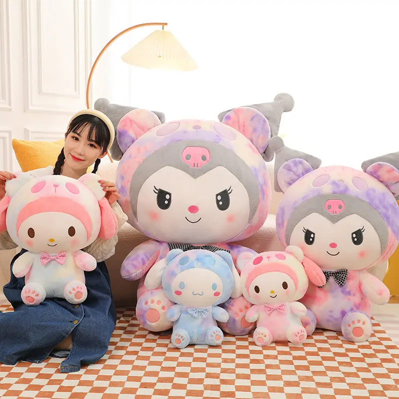 25/40Cm Sanrio Anime Toys Kawaii Kuromi Mymelody Cinnamorol Plush Soft Stuffed Animals Dolls Plushie Children's Gift Decor