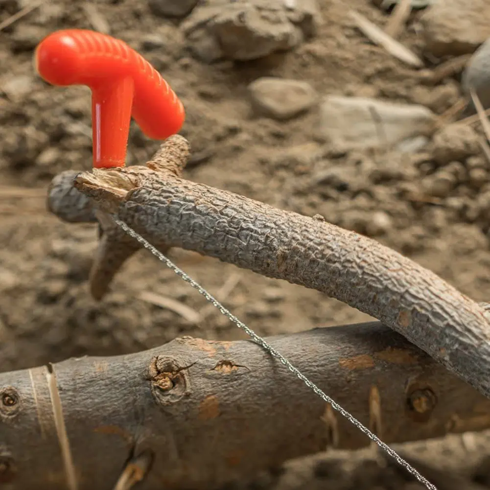 Manual Steel Rope Chain Saw with Finger Handle Steel Wire Saw 2-10PCS 70CM Mini Manual Cutting Chain Saw for Camping and Travel