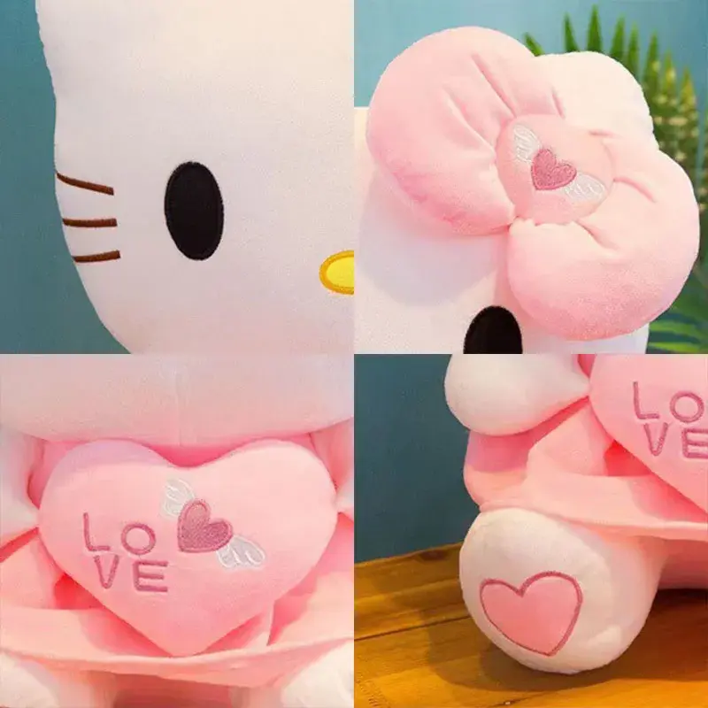 24-55CM New Sanrio Plush Stuffed Toy Cute Hello Kitty Cat Soft Plush Doll Pillow Children's Birthday Gift Room Decoration