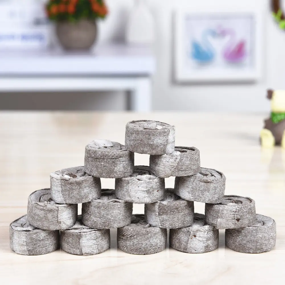 60-200PCS 30mm Pack Jiffy Peat Pellets Seedling Soil Block Maker Starting Transplanting Plugs Plant Germ Starter Tool for Garden