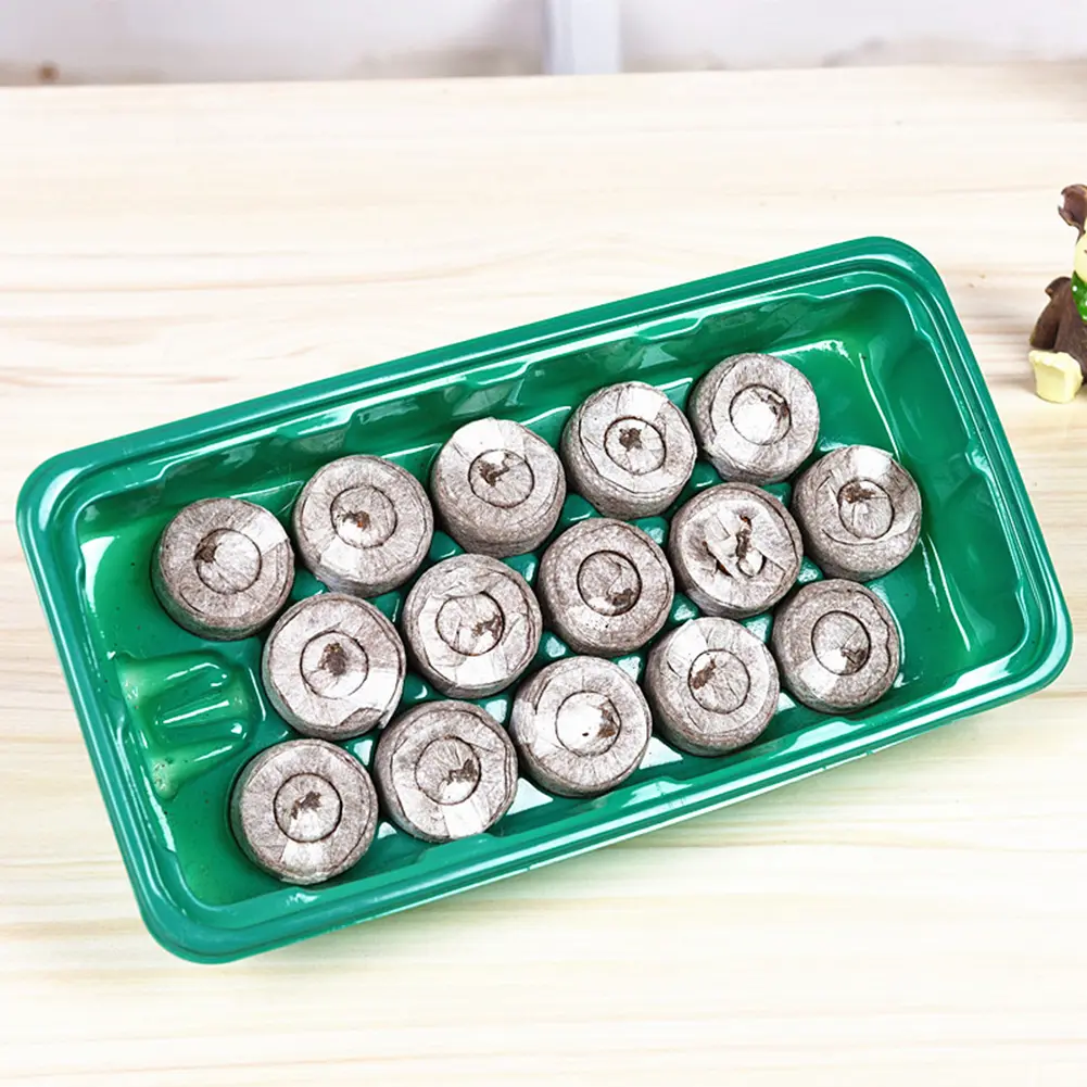 60-200PCS 30mm Pack Jiffy Peat Pellets Seedling Soil Block Maker Starting Transplanting Plugs Plant Germ Starter Tool for Garden