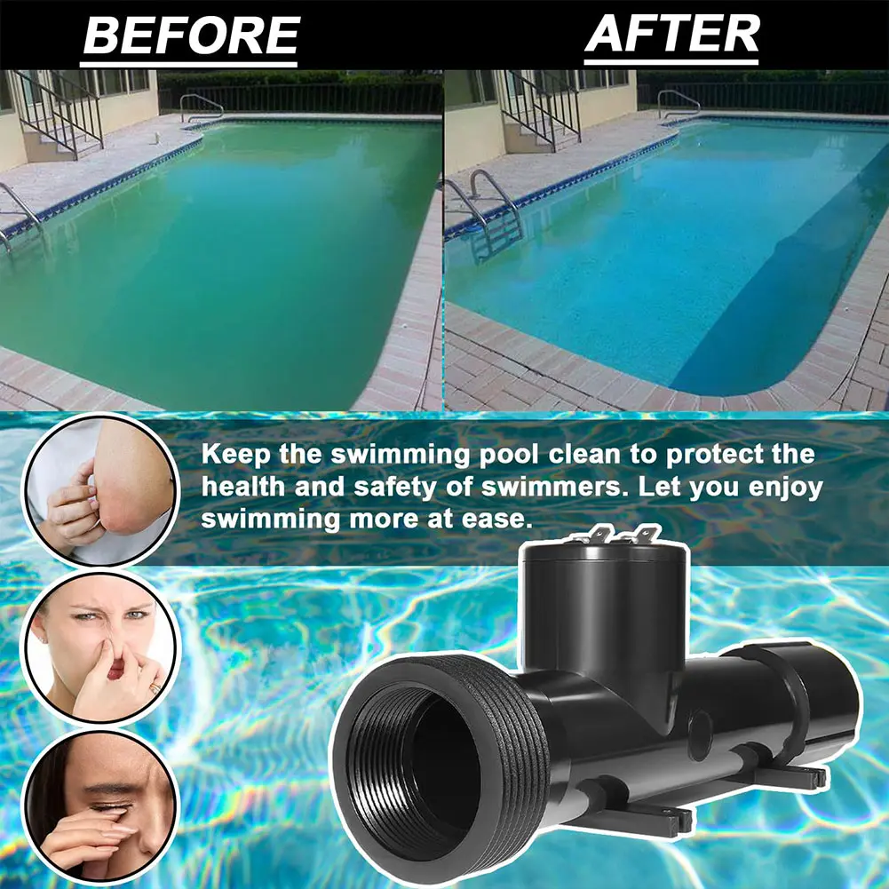 4CH4002R Pool Cleaner Replacement Chamber Rust-proof Ionizer Replacement Chamber Pool Cleaner Transformer for Pool System