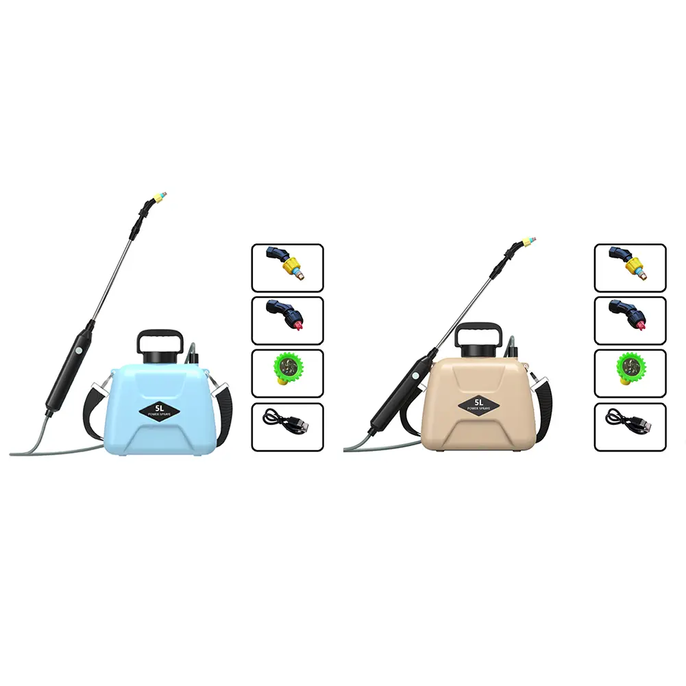 5L Electric Sprayer USB Rechargeable Garden Irrigation Sprinkler 2Mode Telescopic Handle with Shoulder Strap Garden Plant Mister