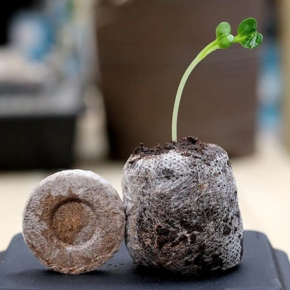 50-200PCS 30mm Non-Woven Seeds Blocks Jiffy Peat Pellets Seedling Soil Block Starting Plugs Seeds Starter Pallet for Garden