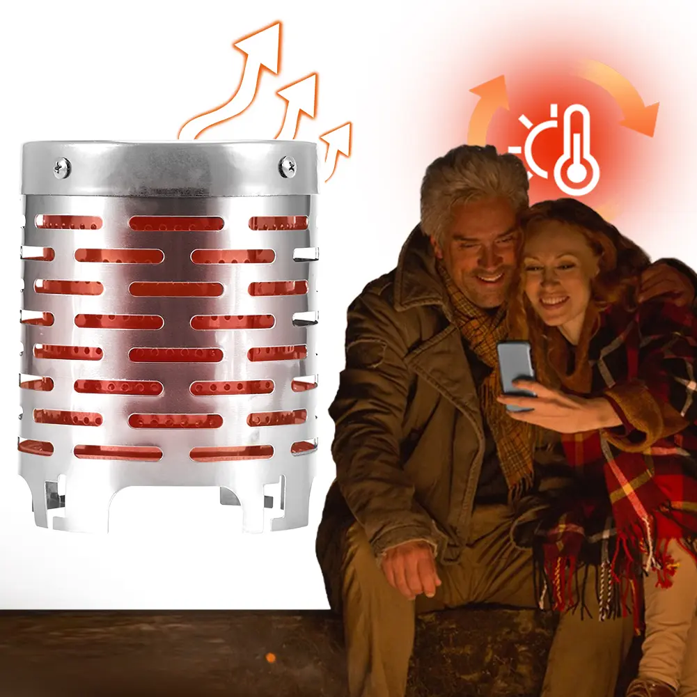 Warming Stove Cover Stainless Steel Tent Heating Cover Camping Stove Warming Stove Hood for Outdoor Backpacking Hiking