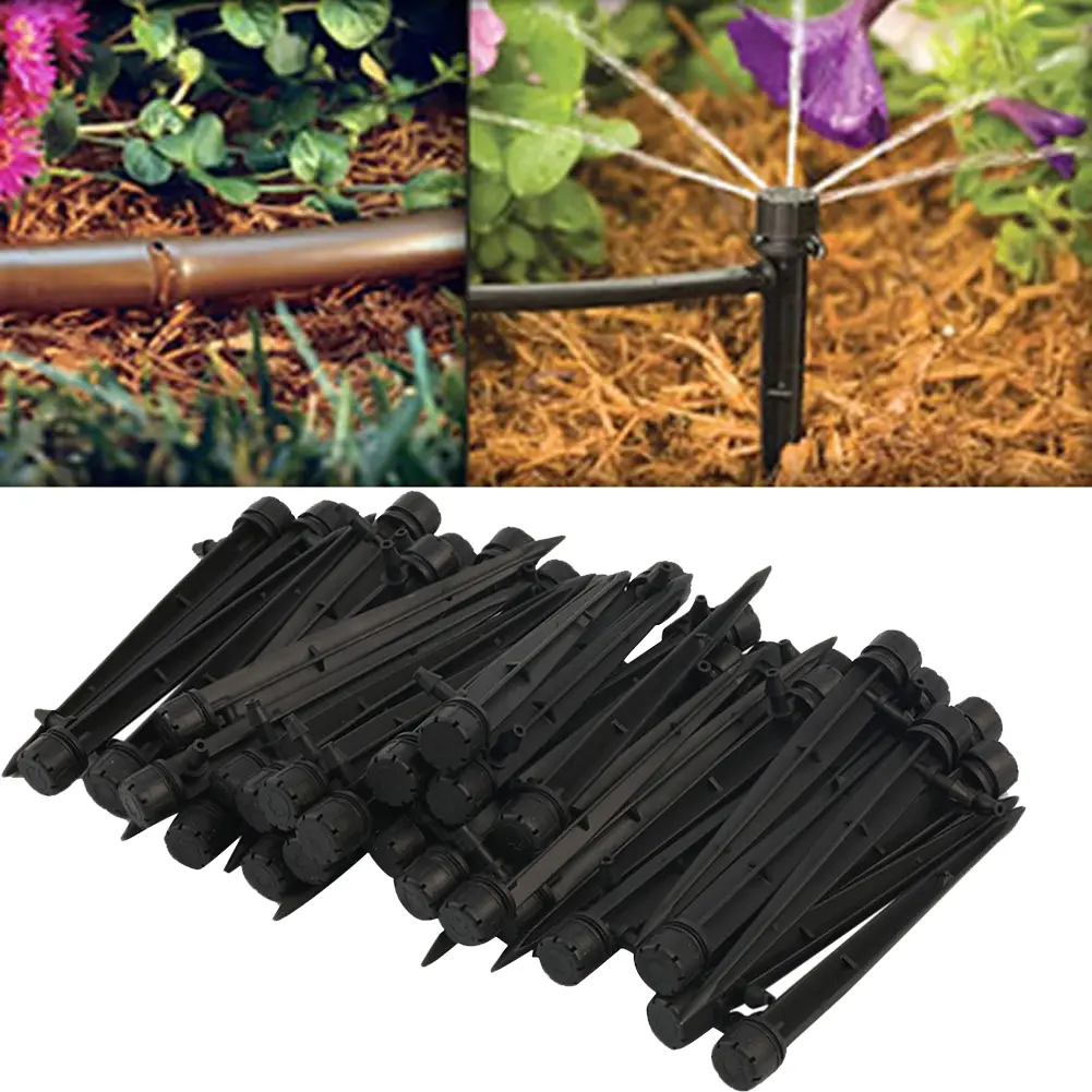 100-200PCS Micro Bubbler Drip Irrigation Adjustable Emitters Stake Water Dripper Farmland Watering connect to 4/7 mm Hose Parts