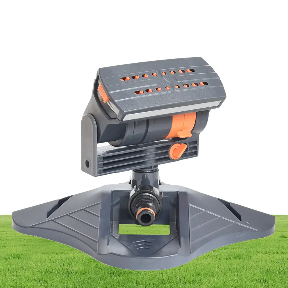 Mini Oscillating Sprinkler Adjustable Automatic Garden Sprinkler 16 Holes Large Coverage Lawn Sprinkler for Outdoor Yard Garden
