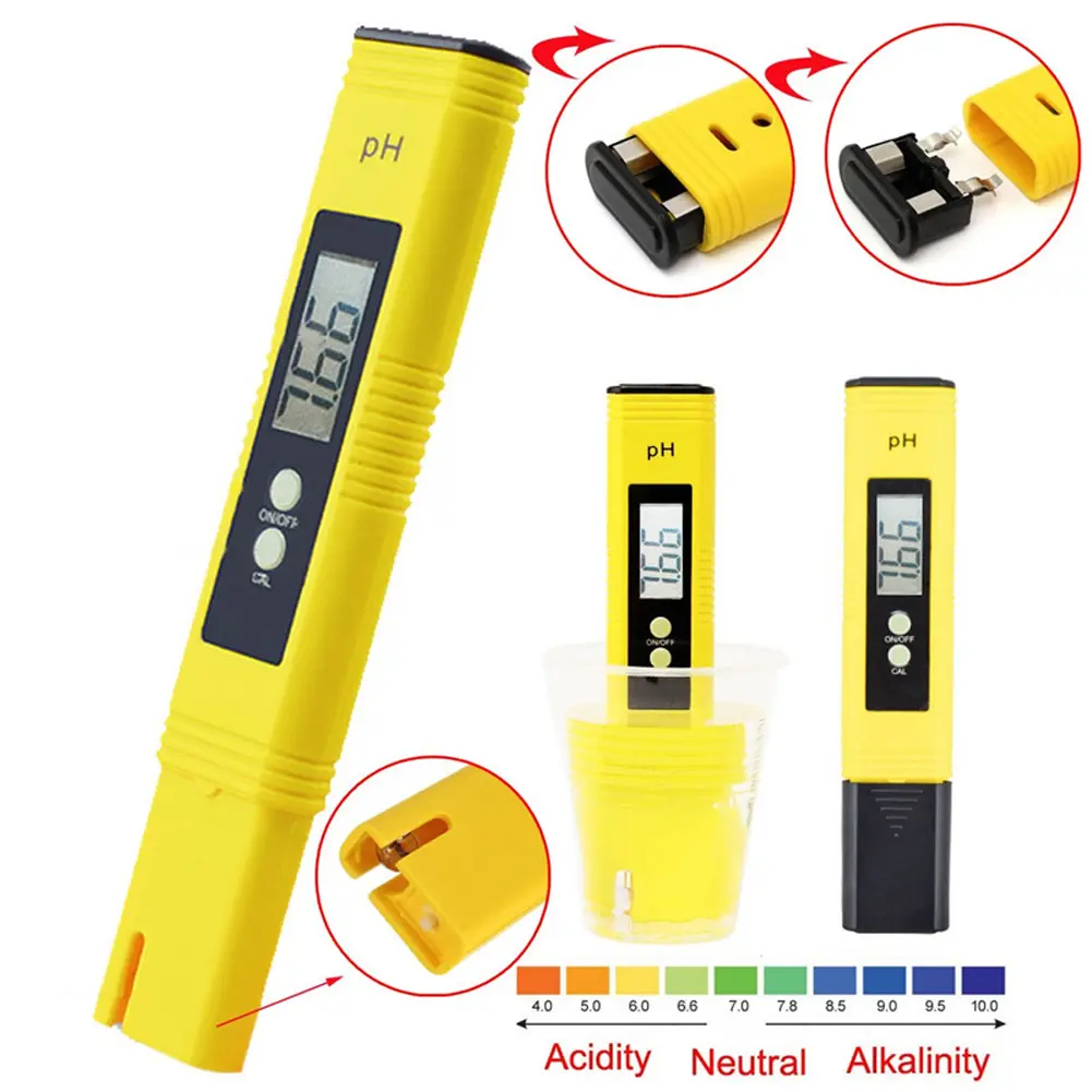 1-5PCS Digital PH Pen High Precision Acidity Measuring Meter Portable Durable Waterproof Multi-function Practical for Aquarium