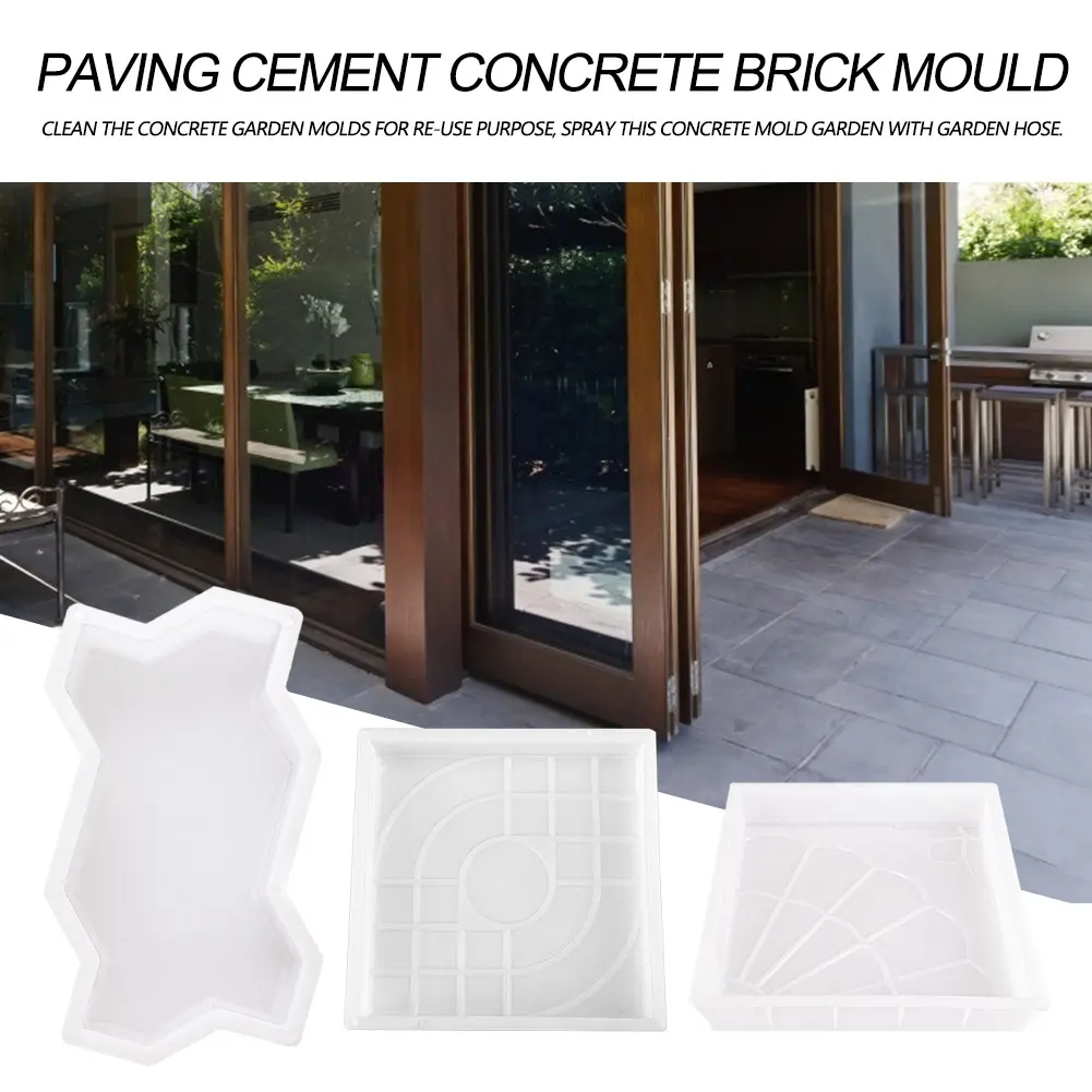 2-4PCS DIY Paving Brick Mould Walk Maker Reusable Concrete Path Maker Mold Stepping Stone Paver Tools For Lawn Patio Yard Garden