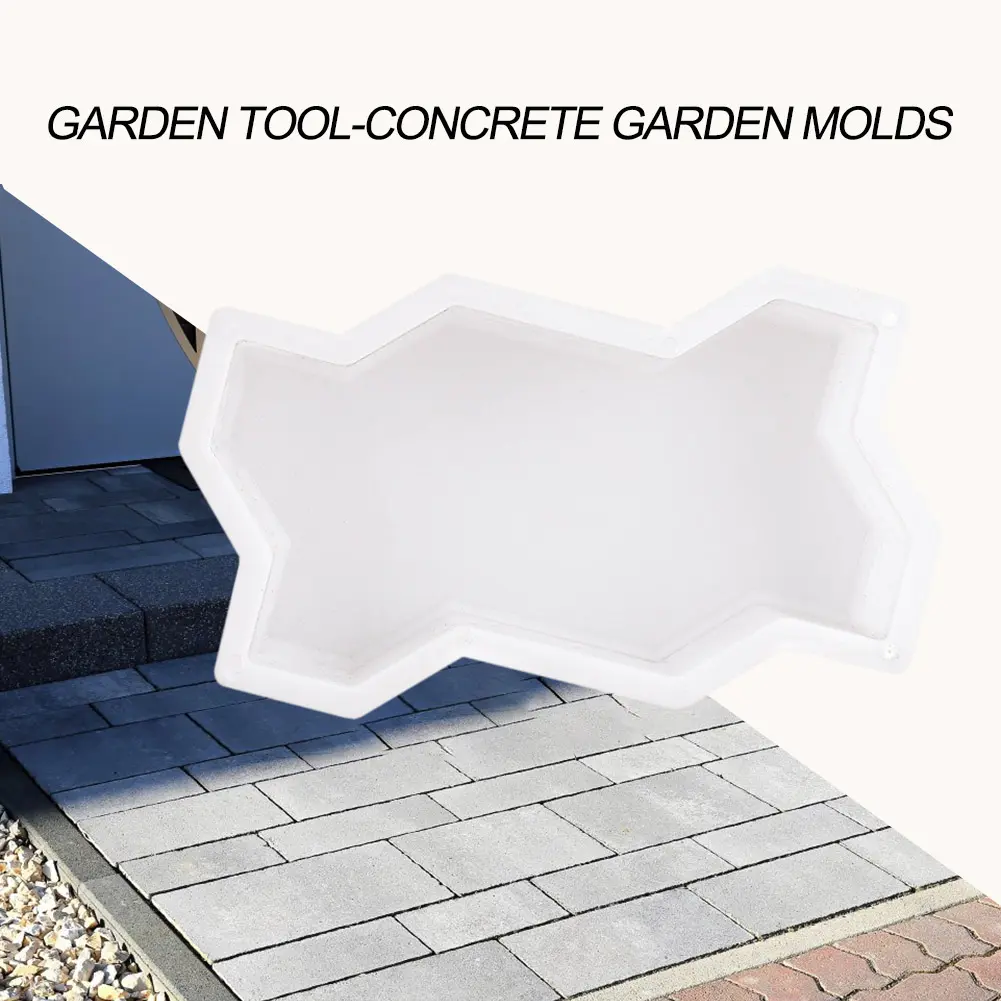 2-4PCS DIY Paving Brick Mould Walk Maker Reusable Concrete Path Maker Mold Stepping Stone Paver Tools For Lawn Patio Yard Garden