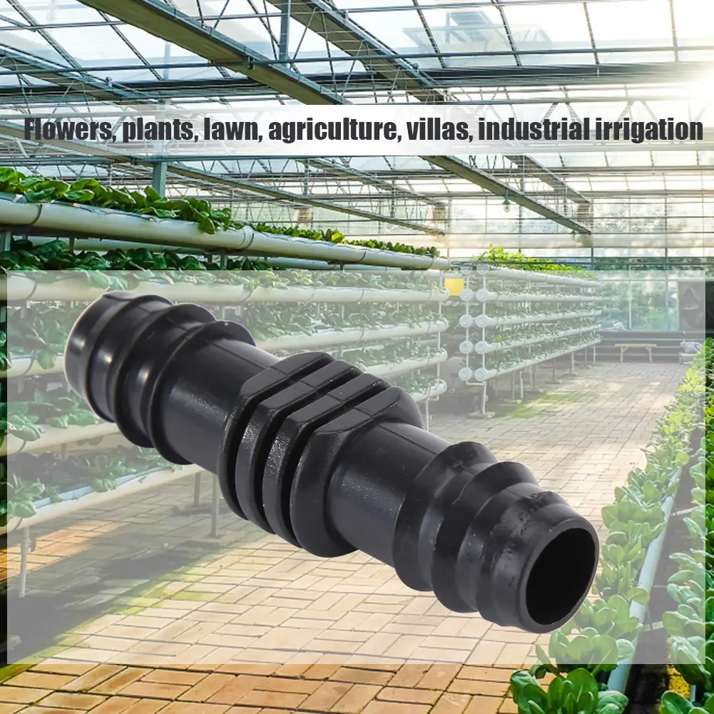48-240PCS 16mm Barbed Straight Connector Garden Micro Drip Watering Fitting Sprinklers Irrigation System for Hose Join Fittings