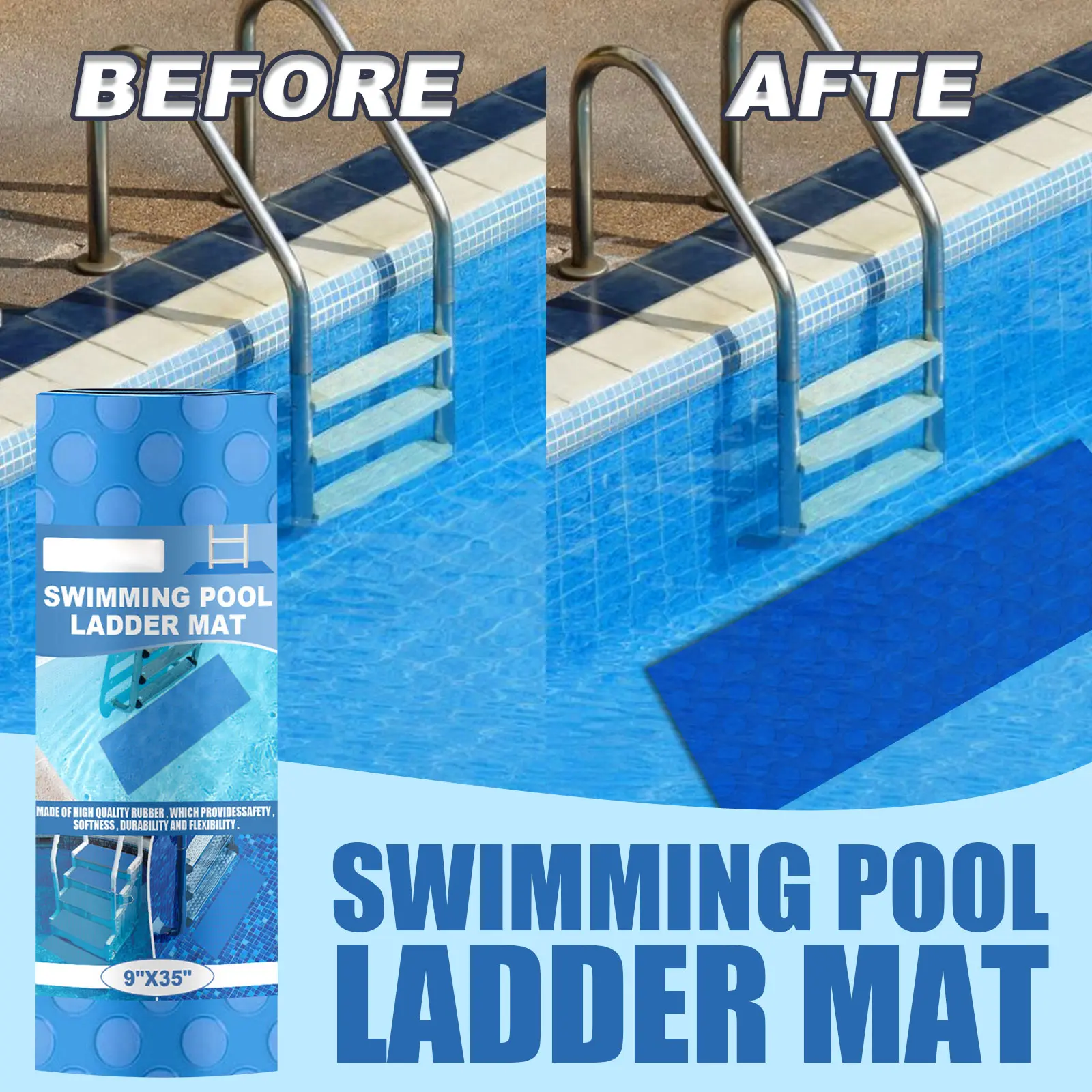Swimming Pool Ladder Mat Wear-resistant Pool Step Protection Cushion Swimming Pool Safety Liner for Above Ground Swimming Pools