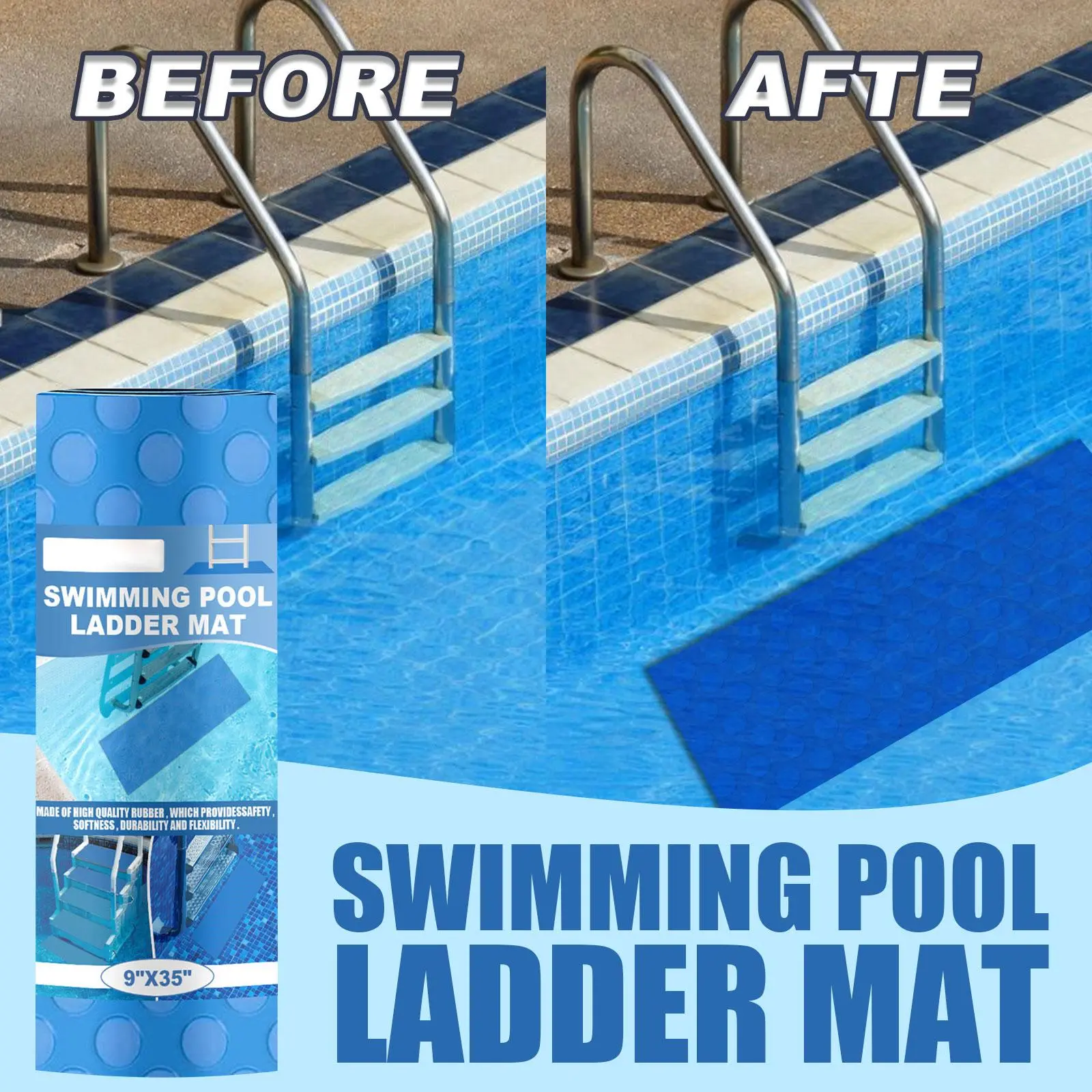 Swimming Pool Ladder Mat Wear-resistant Pool Step Protection Cushion Swimming Pool Safety Liner for Above Ground Swimming Pools