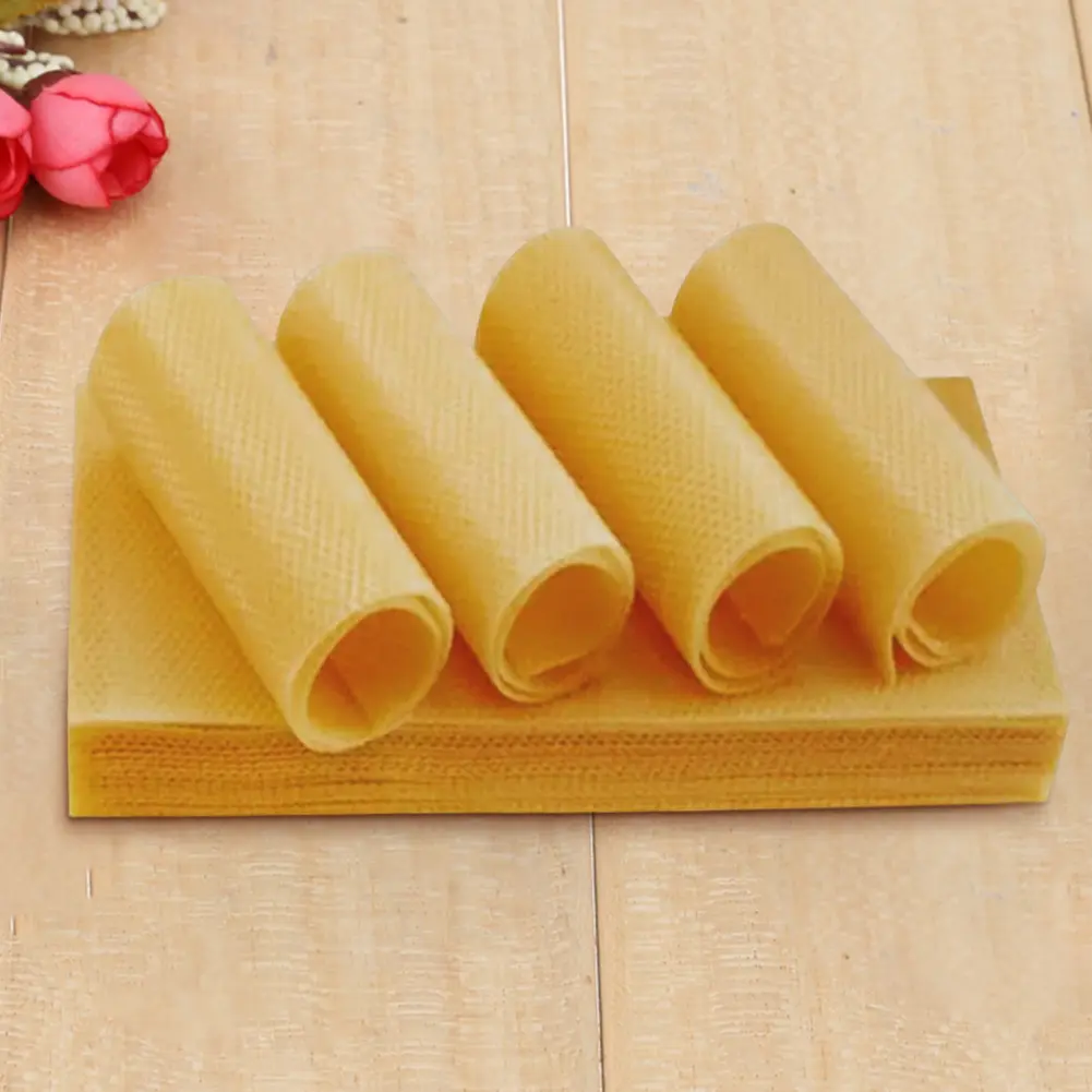 Natural Beeswax Honeycomb Sheets Yellow Honeybee Nest Base Wax Flake Multi-Purpose Beekeeping Tool for Beekeeping/Candle Making