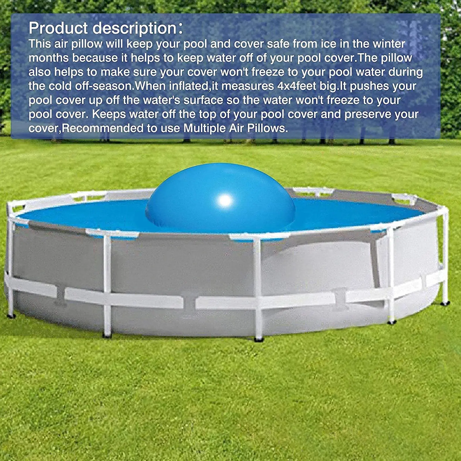Winter Pool Pillow  Pool Cover Air Pillow Cold Resistant Winterizing Pool Cover Pillow for Above Ground Pool