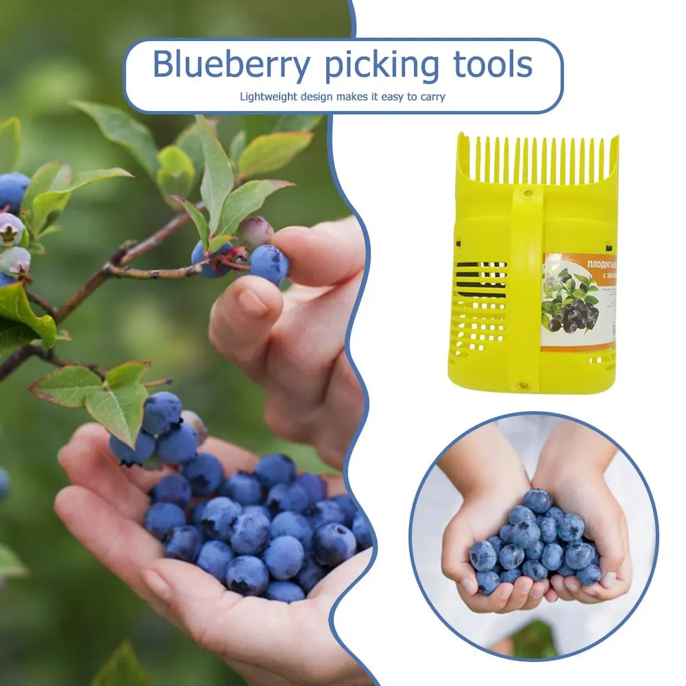 Fruit Picker Picking Fruit Collecting Scoop Handle Blueberry Collection Harvester Berry Comb for Blueberries Cranberries
