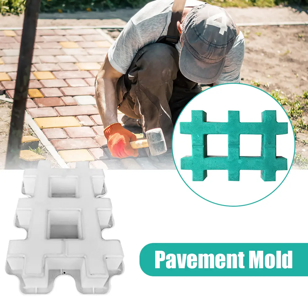Garden Path Maker Mold Plastic DIY Garden Mold Manually Paving Cement Brick Stone Road Concrete Mould Reusable Manually Paving