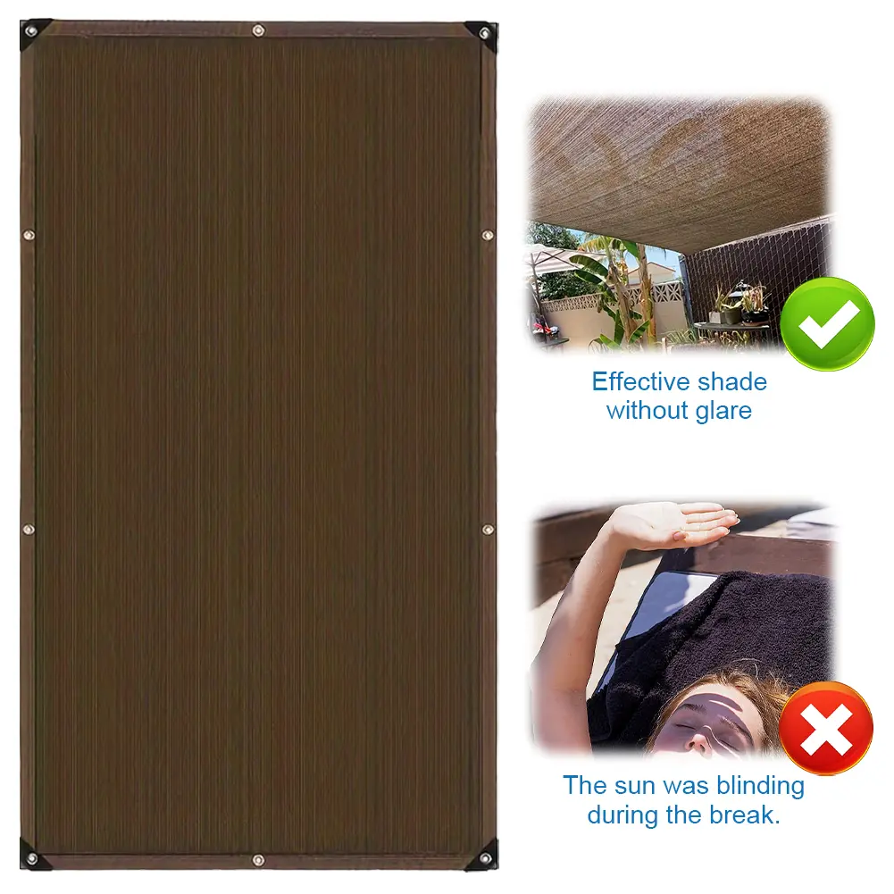 2x3m/3x4m Sunshade Net Rectangle HDPE Shade Trap with Grommets Shade Mesh Shade Canopy for Patio Backyard Lawn Garden