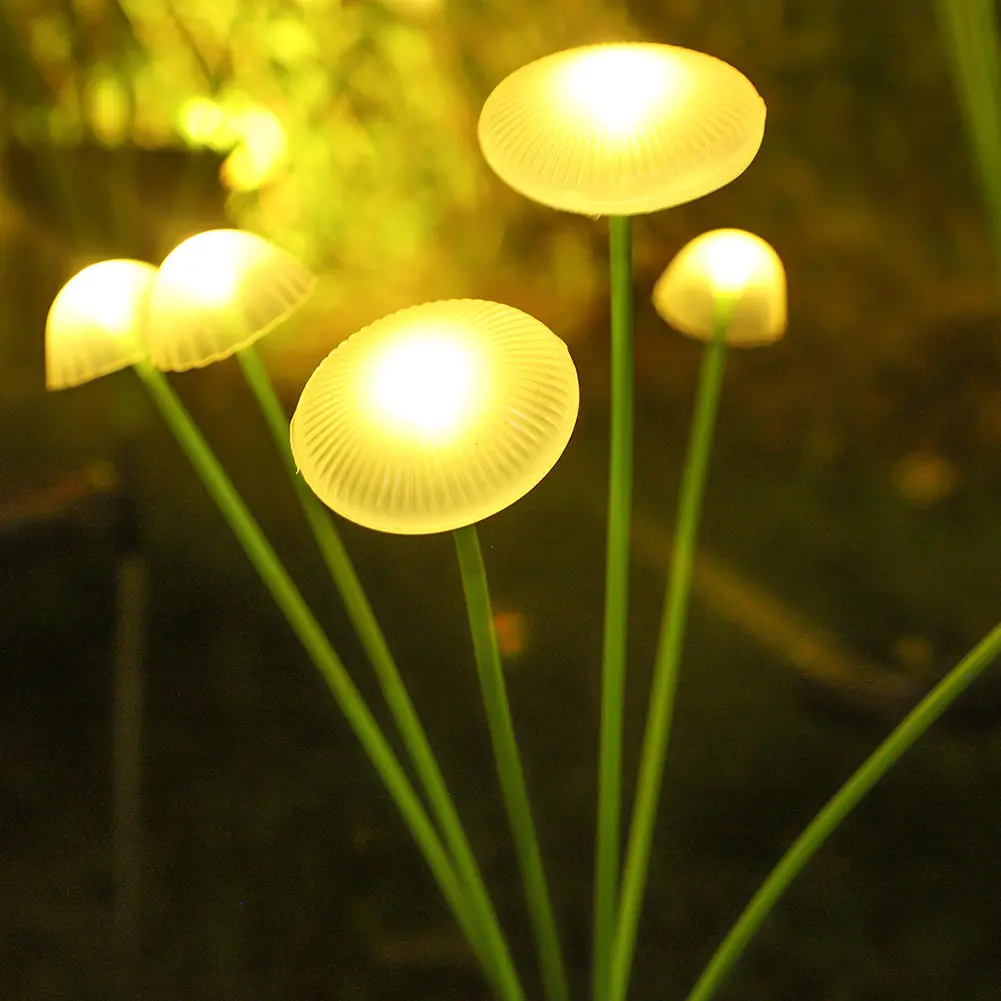 2Pcs Solar Mushroom Light Outdoor Waterproof Intelligent Solar Garden LED Light for Villa Garden Courtyard Park Decoration Lamp