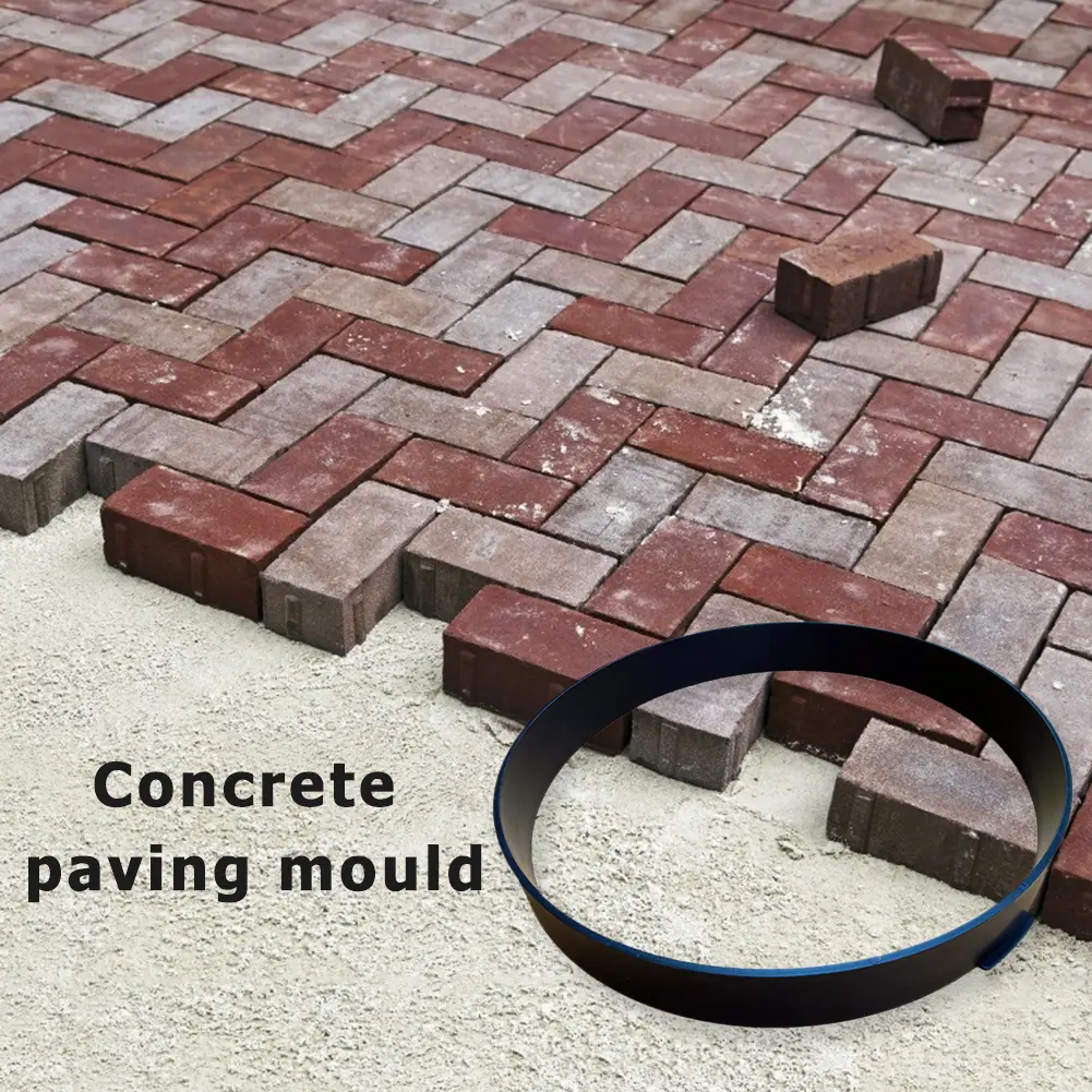 2PCS Reusable DIY Paving Concrete Mold Path Walk Maker Mould Round Garden Lawn Floor Household Garden Planting Elements