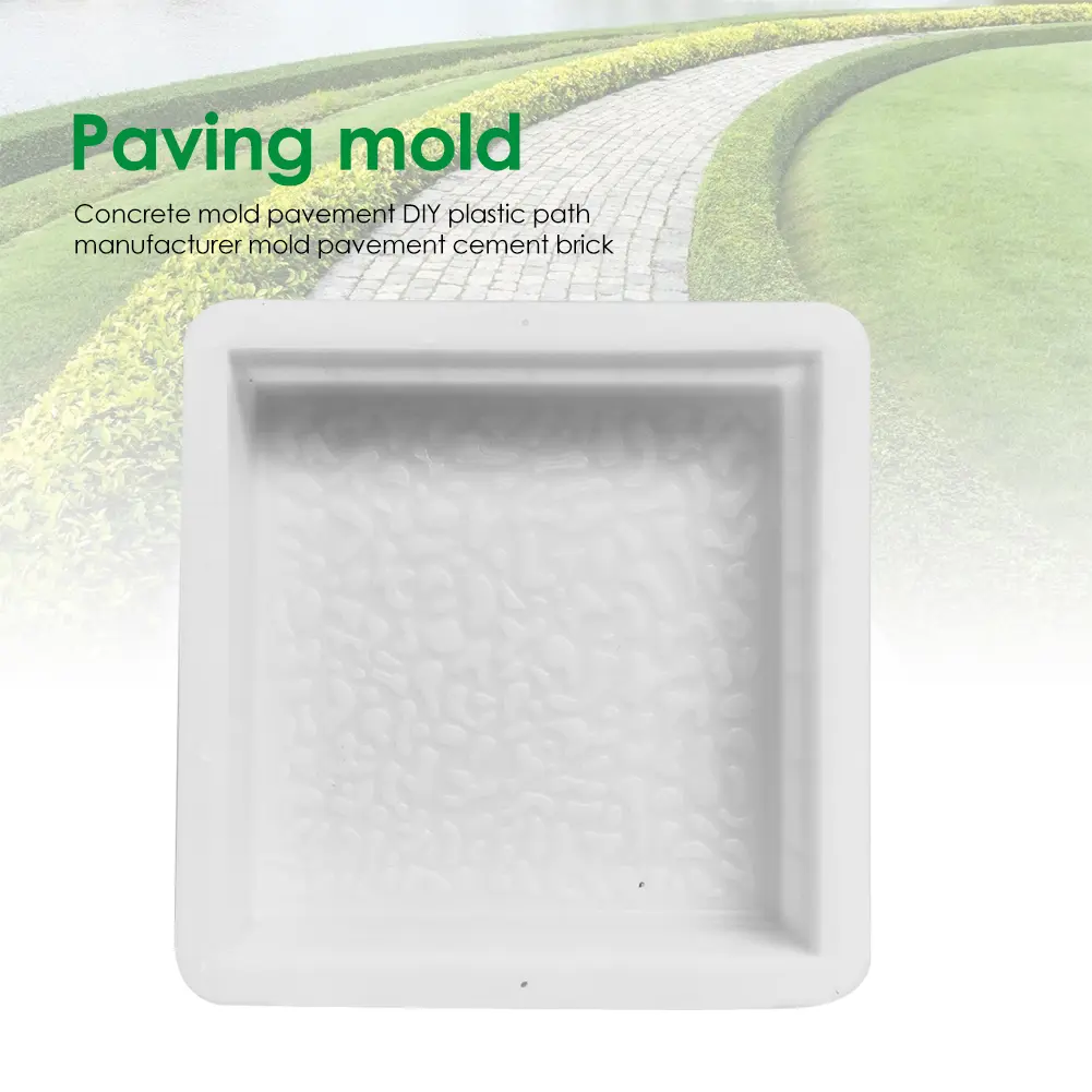 DIY Garden Path Maker Mold Plastic Garden Mold Manually Paving Cement Brick Stone Road Concrete Mould Reusable Manually Paving