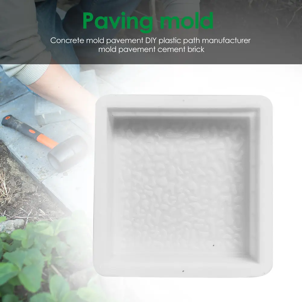 DIY Garden Path Maker Mold Plastic Garden Mold Manually Paving Cement Brick Stone Road Concrete Mould Reusable Manually Paving