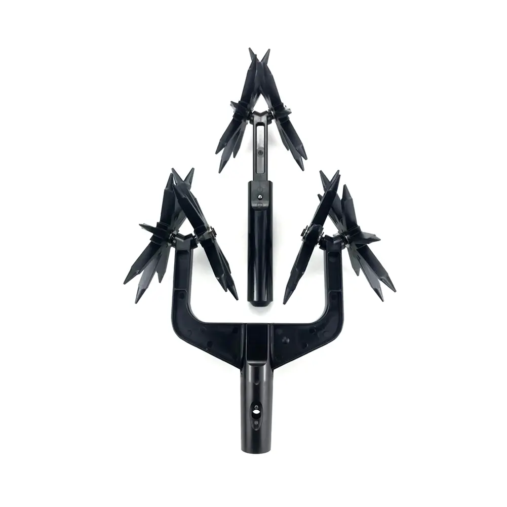Manual Soil Scarifier Turning Tool Lawn Garden Aerator Rotary Cultivator Ripper