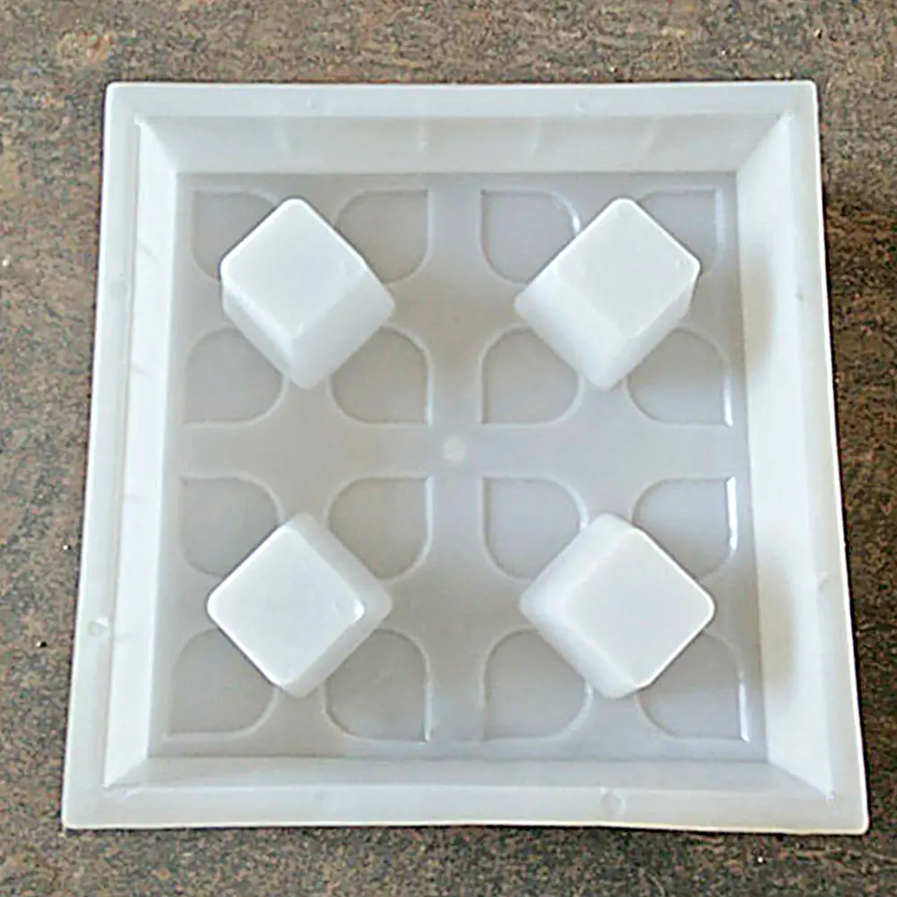 2PCS DIY Garden Pavement Mold Walking Road Pathway Cement Brick Stone Concrete Mould Plastic Brick Mold Paving Tools 25X25X6cm